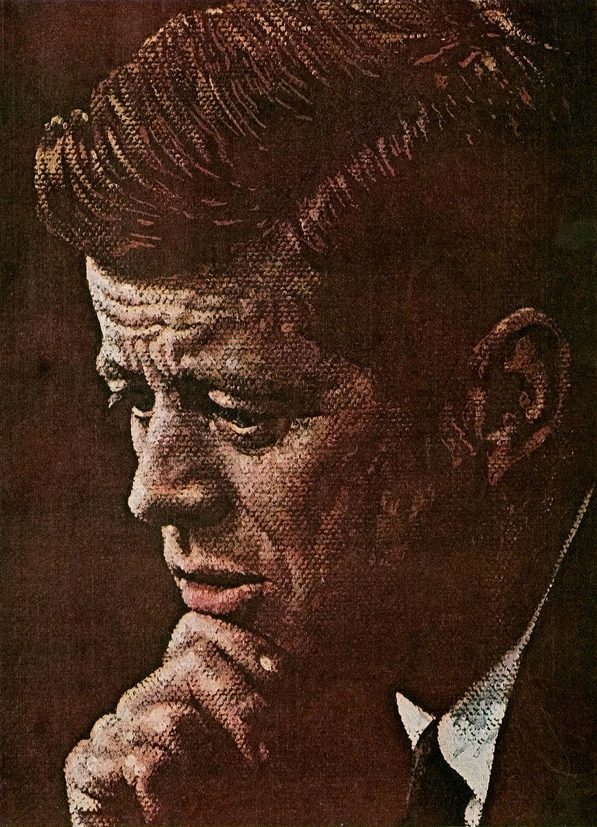 Portrait of John F. Kennedy 1963 by Norman Rockwell Paper Print