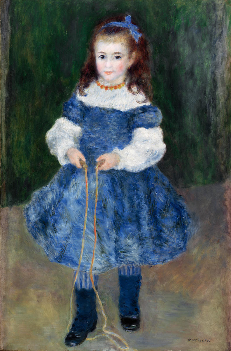 絵画 jumping girl Girl with a Jump Rope (Portrait of Delphine Legrand), 1876 by