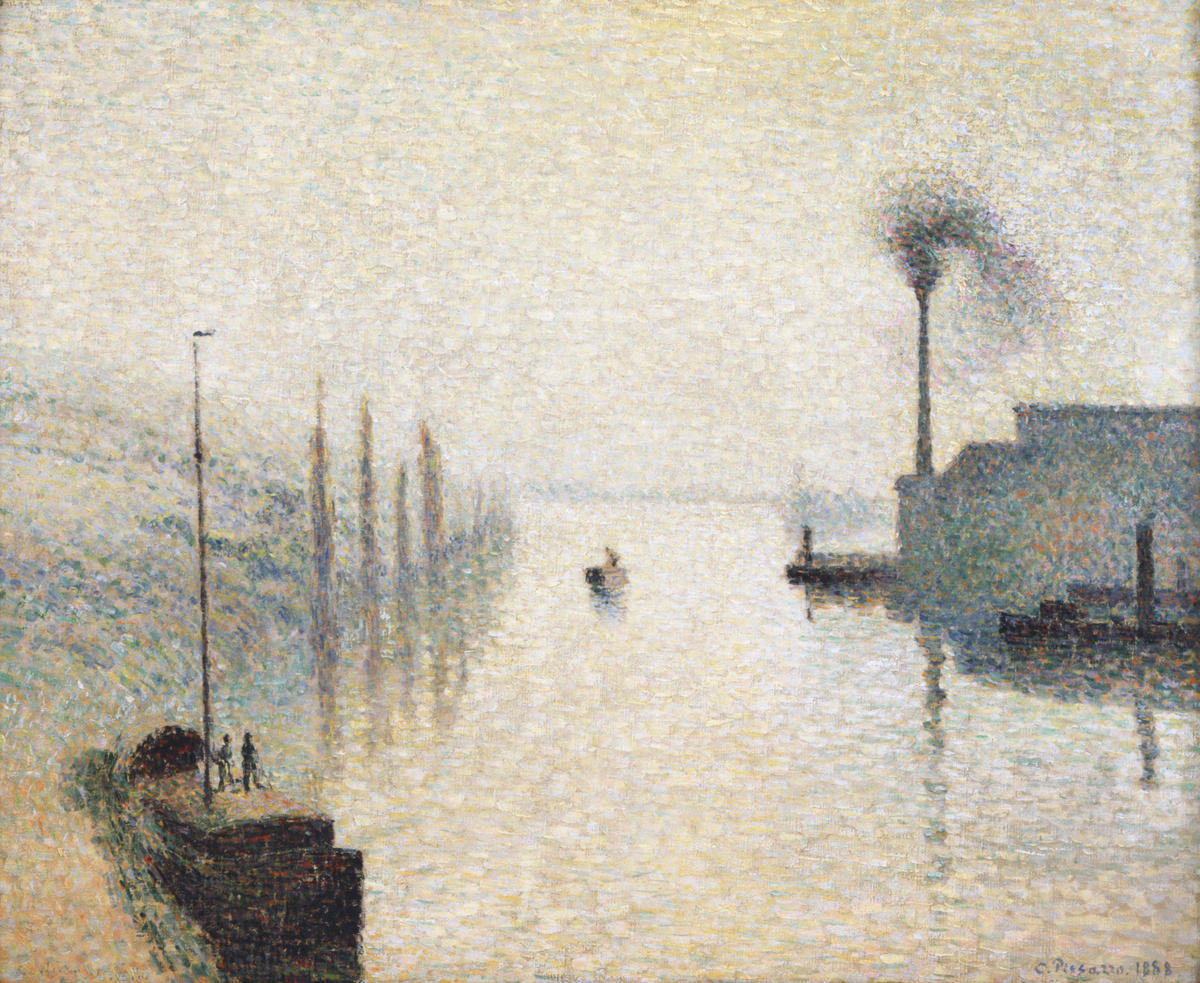 L'Île Lacroix, Rouen (The Effect of Fog), 1888 by Camille Pissarro