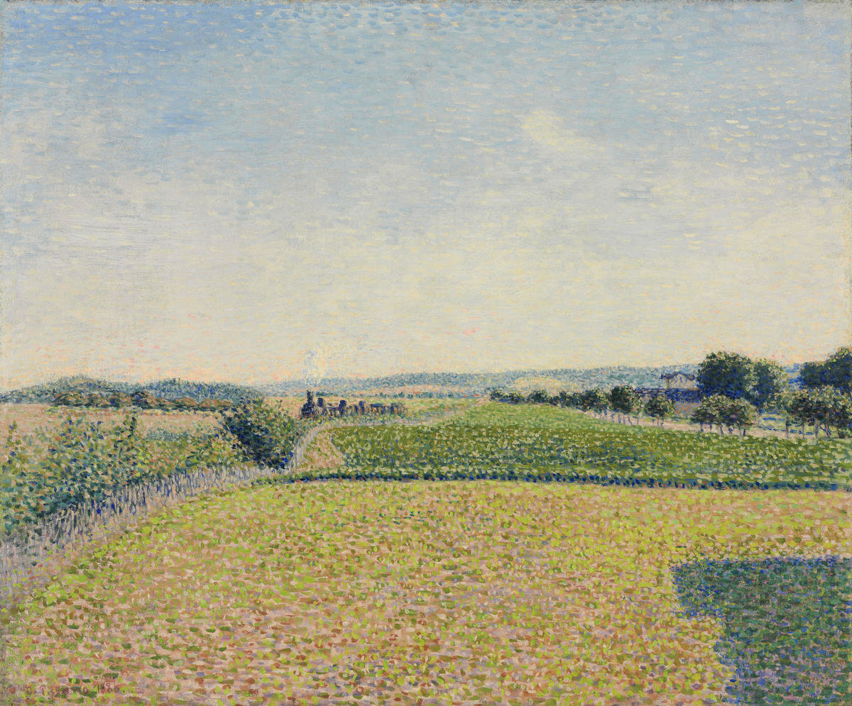 Railroad to Dieppe, 1886 by Camille Pissarro - Paper Print