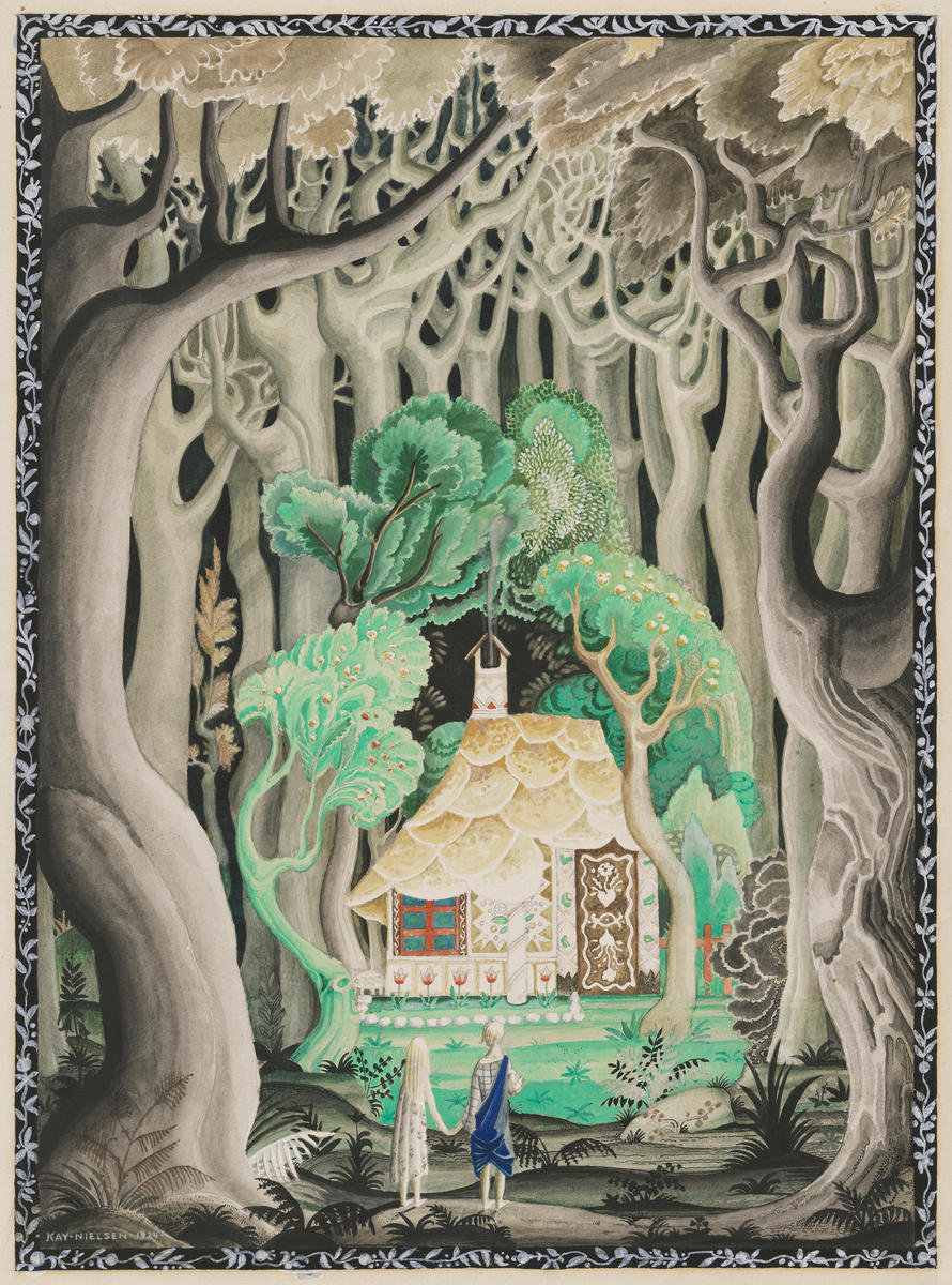 They saw the cottage was made of bread and cakes (from Hansel and