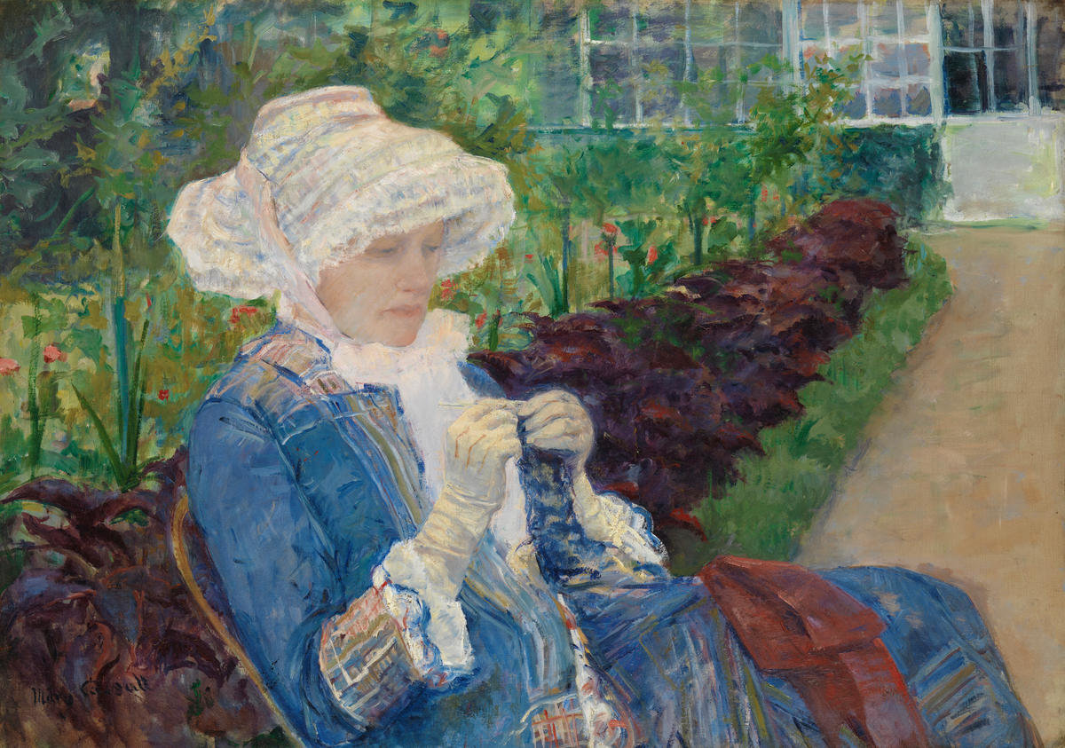 Lydia Crocheting in the Garden at Marly, 1880 by Mary Cassatt