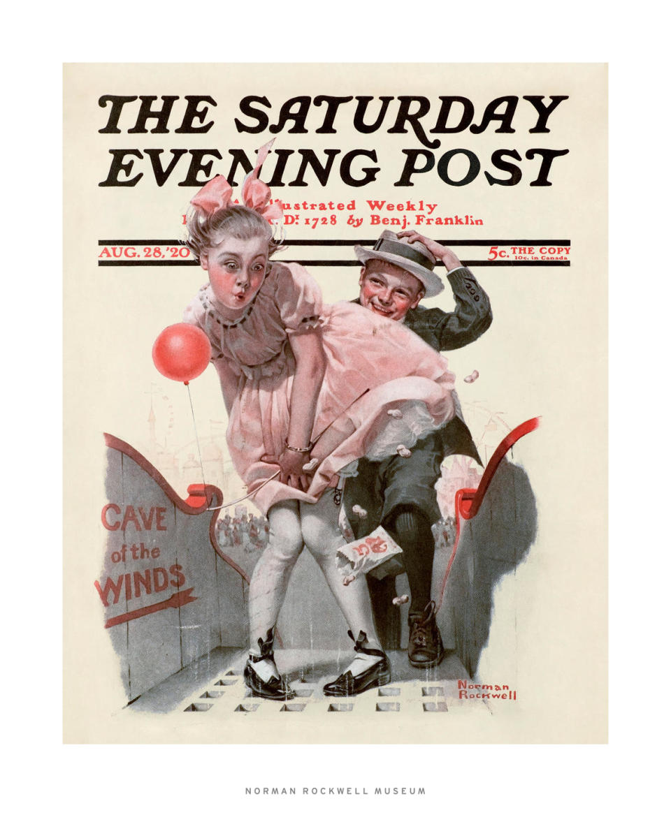 Cave of the Winds, 1920 by Norman Rockwell - Paper Print - Norman