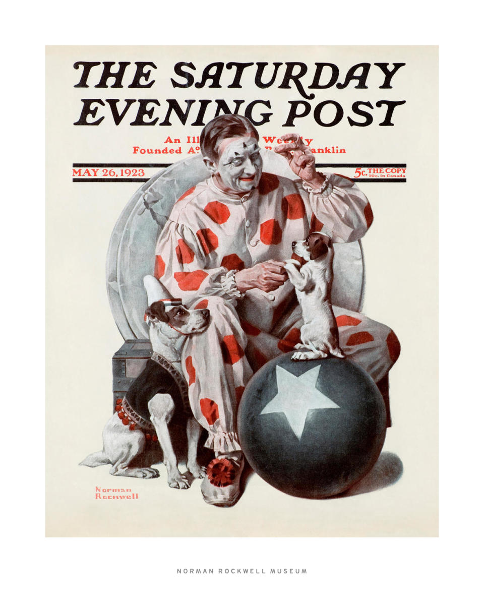 Clown (Circus Clown and Dog), 1923 by Norman Rockwell - Paper