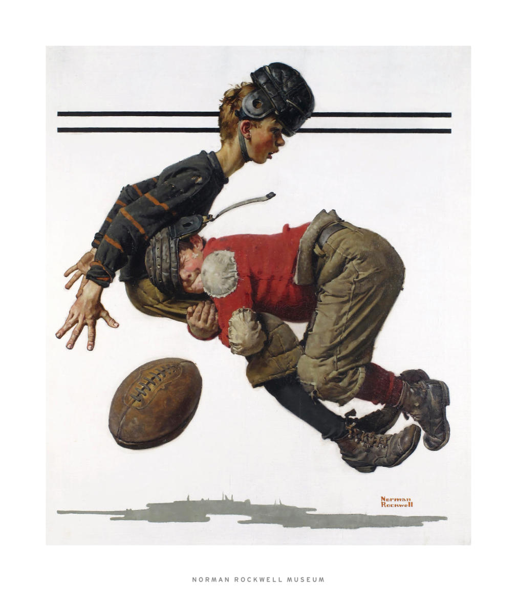 First Down Norman Rockwell Football Art Print 16x20 