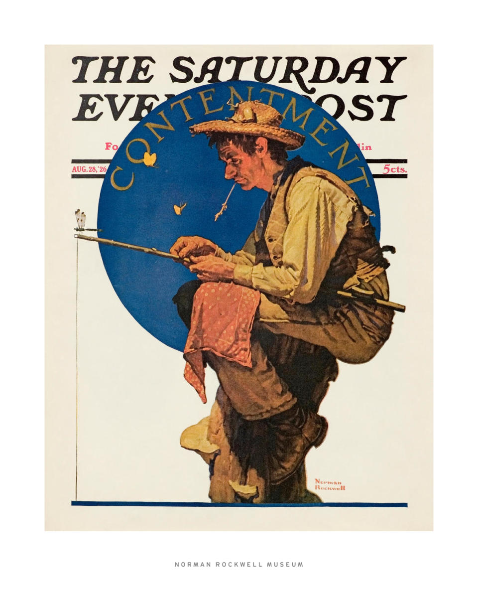Contentment (Man Fishing), 1926 by Norman Rockwell - Paper Print - Norman  Rockwell Museum Custom Prints - Custom Prints and Framing From the Norman  Rockwell Museum