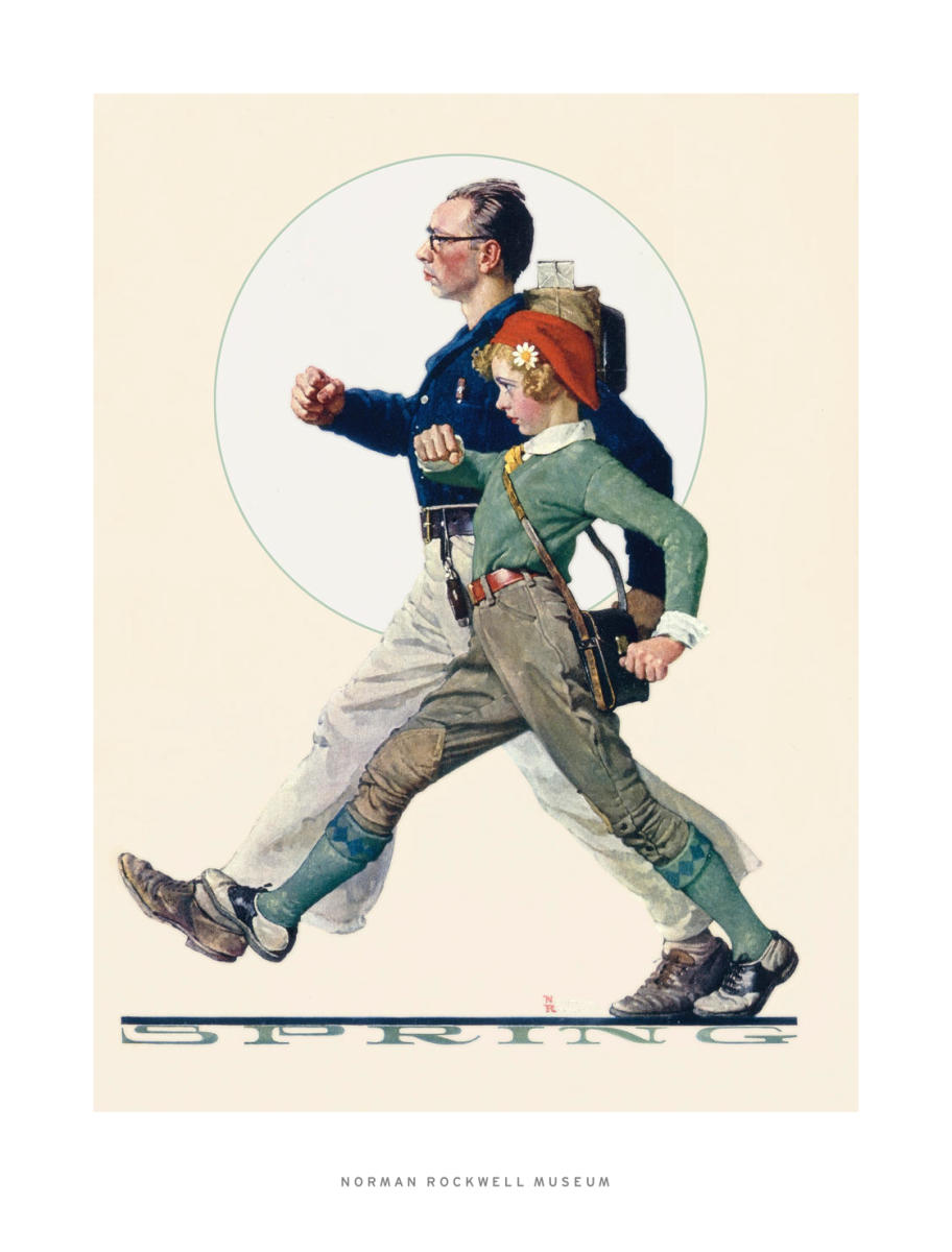 Hikers, 1928 by Norman Rockwell - Paper Print - Norman Rockwell