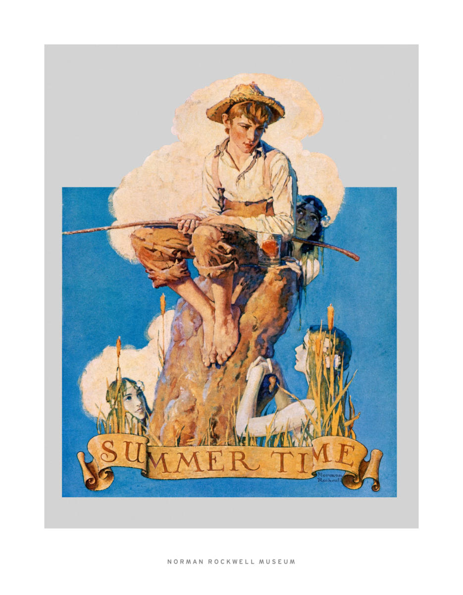 Summertime 1933 (Boy Fishing) by Norman Rockwell - Paper Print - Norman  Rockwell Museum Custom Prints - Custom Prints and Framing From the Norman  Rockwell Museum