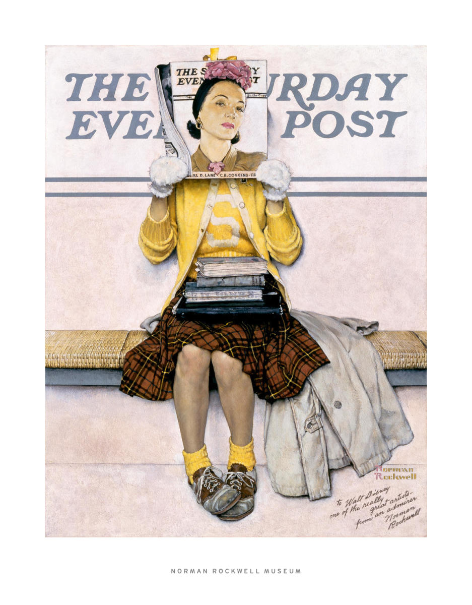 Cover Girl (Girl Reading the Post), 1941 by Norman Rockwell ...
