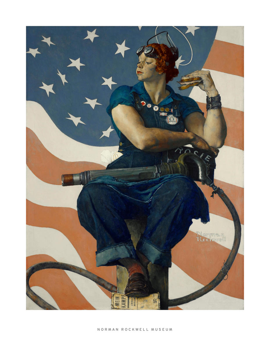 Rosie the Riveter, 1943 by Norman Rockwell - Paper Print - Norman Rockwell  Museum Custom Prints - Custom Prints and Framing From the Norman Rockwell  Museum