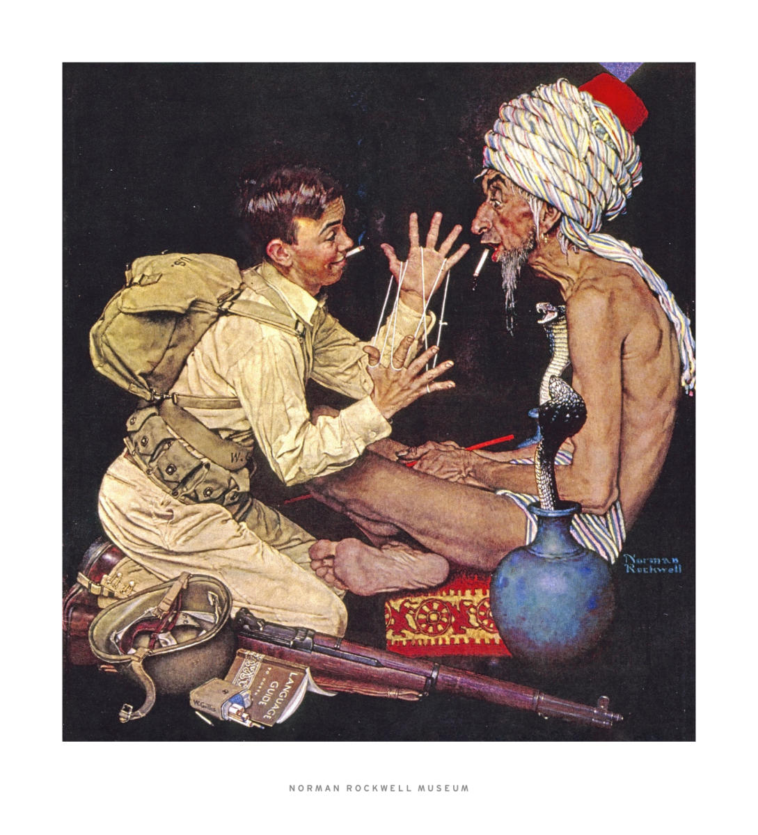 Willie's Rope Trick, 1943 by Norman Rockwell - Paper Print
