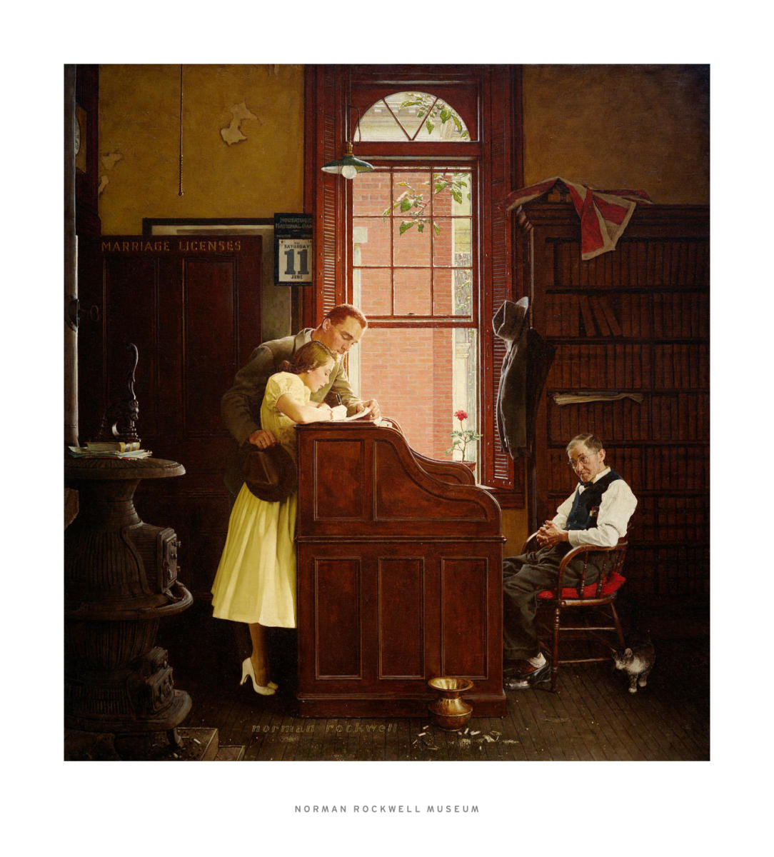 Marriage License, 1955 by Norman Rockwell - Paper Print - Norman