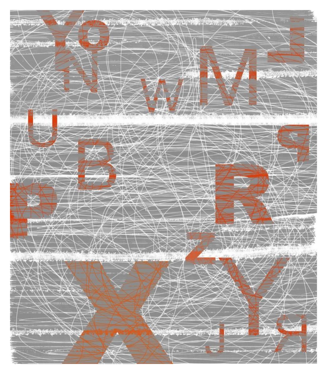Numbers Orange by NAXART Studio - Canvas Print at NAXART.com