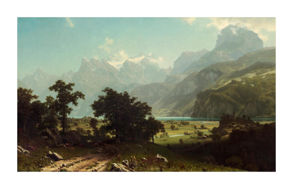 Lake Lucerne, 1858 by Albert Bierstadt - Paper Print - Custom