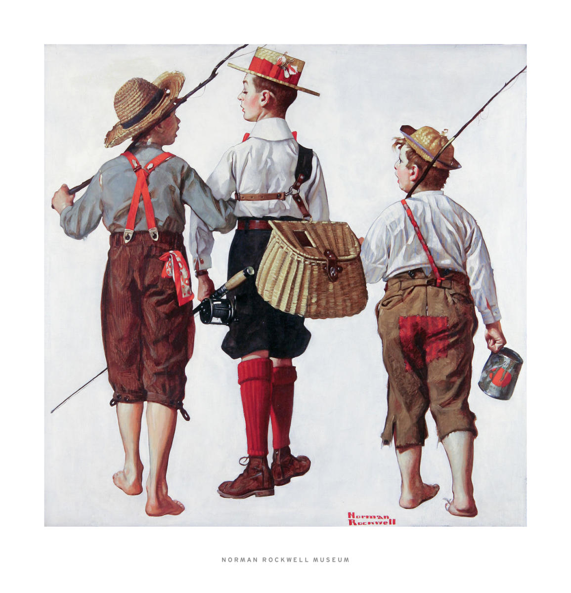 Fishing Trip, They'll Be Coming Back Next Week, 1919 Zip Pouch by Norman  Rockwell - Pixels Merch