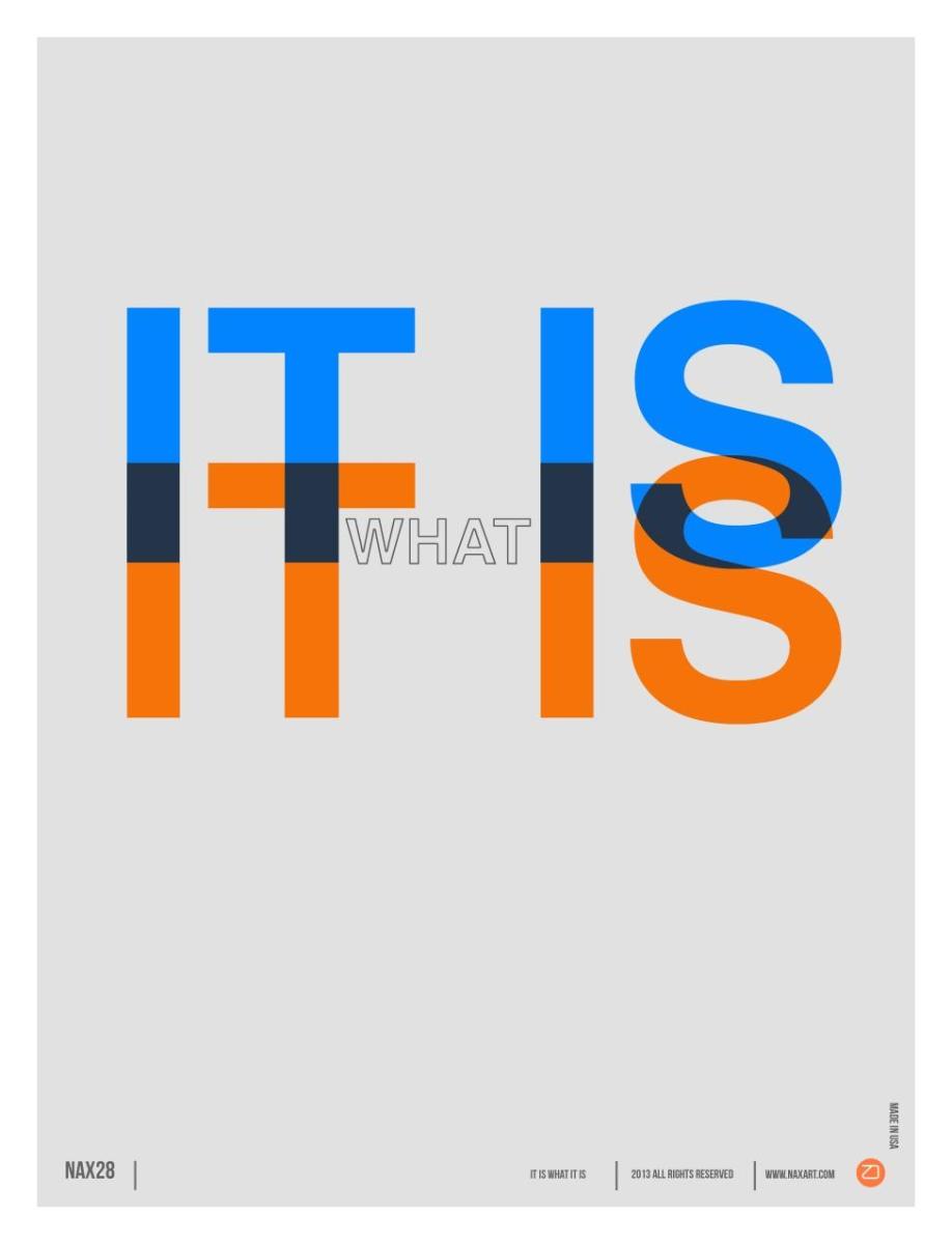 It Is What It Is Poster