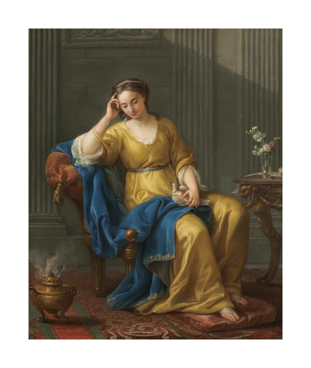 Sweet Melancholy, 1756 by Joseph-Marie Vien the Elder - Paper