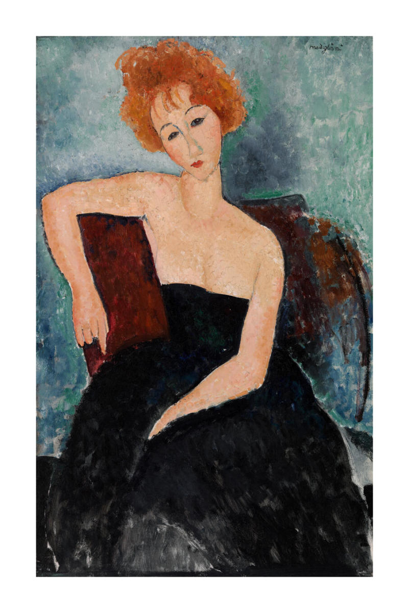 Portrait of the Red-Headed Woman (Portrait de la femme rousse), 1918 by  Amedeo Modigliani - Paper Print - Barnes Custom Print Shop - Custom Prints  and Framing From the The Barnes Foundation