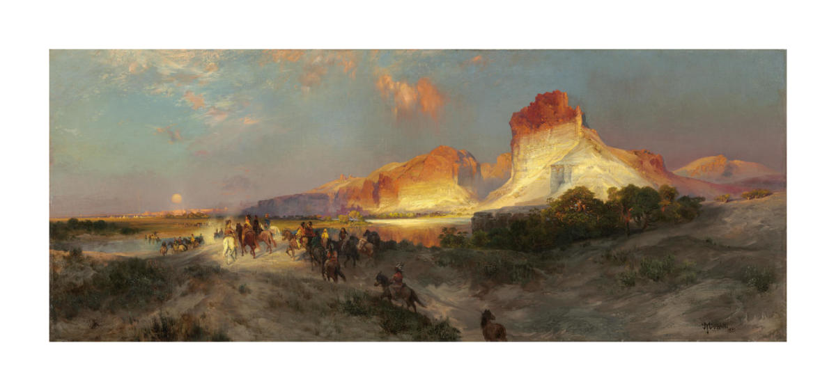 絵画 原画 lilting number 2016 Green River Cliffs, Wyoming, 1881 by Thomas Moran - Paper Print