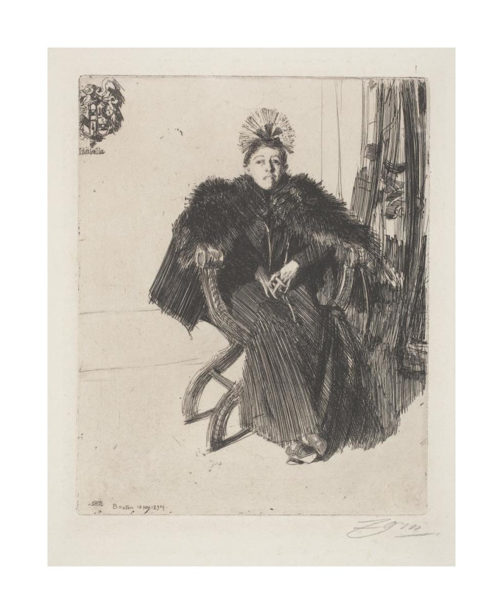 Isabella Gardner, 1894 by Anders Zorn - Archival Print