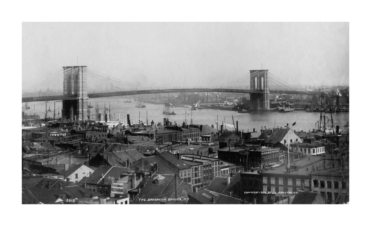Brooklyn Bridge, View from the Southwest, 1894 by J.S. Johnston