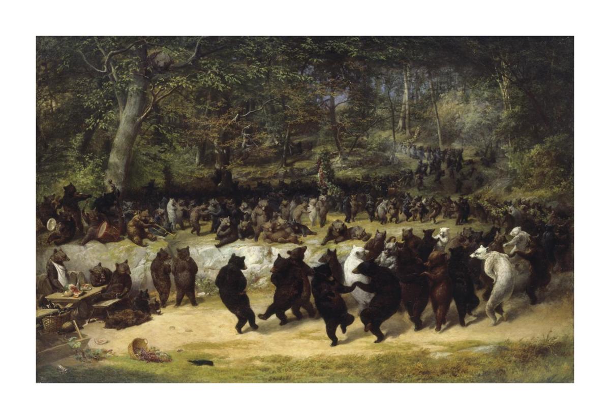 The Bear Dance, 1870 by William Holbrook Beard - Paper Print ...