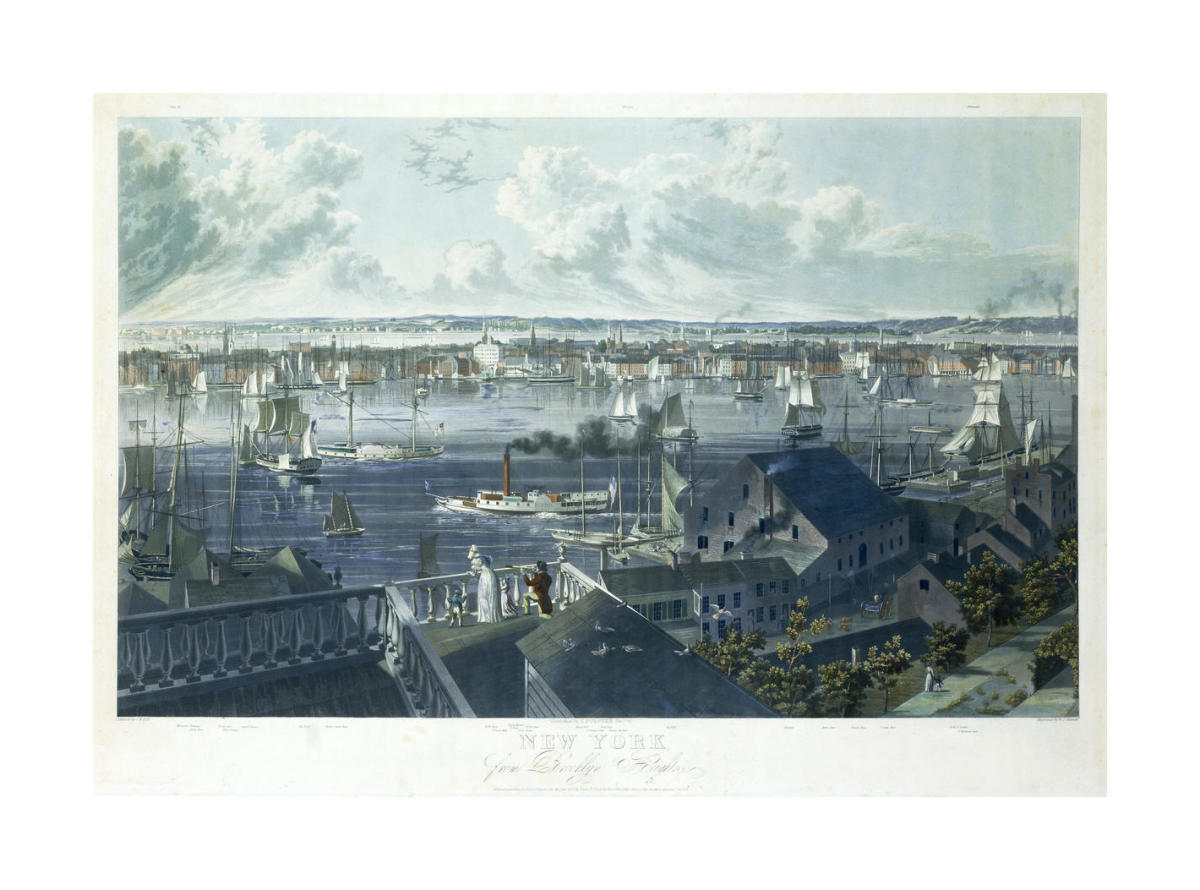 New York from Brooklyn Heights, 1837 by William James Bennett