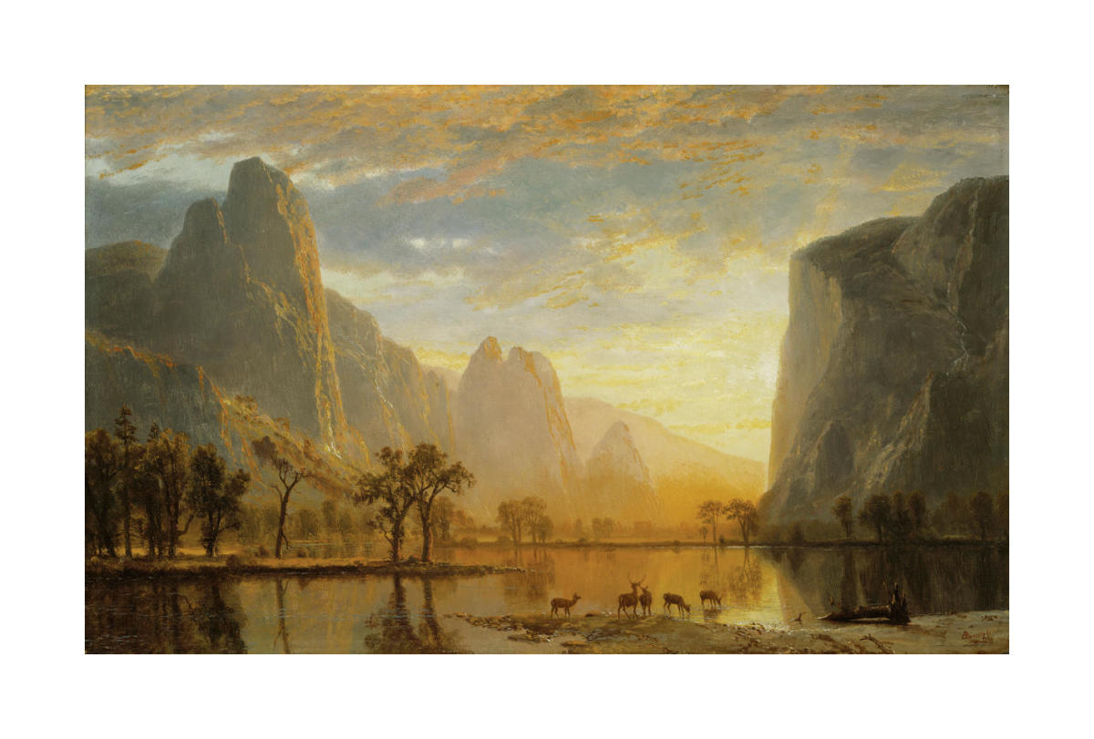 Valley of the Yosemite, 1864 by Albert Bierstadt - Paper Print