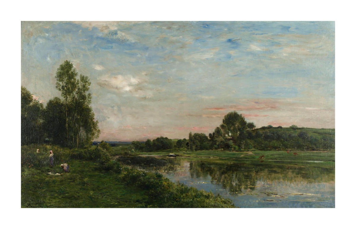 Banks of the Oise River, 1875 by Charles-Francois Daubigny - Paper