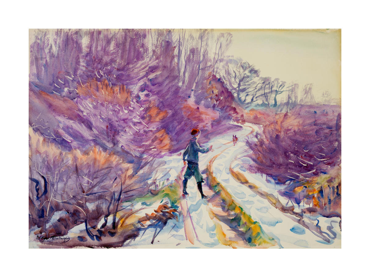 A Road in Winter, Cape Cod, 1901-1904 by Dodge MacKnight