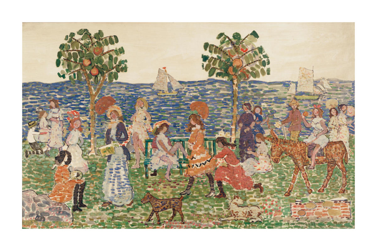 Promenade, 1914 or 1915 by Maurice Brazil Prendergast - Paper