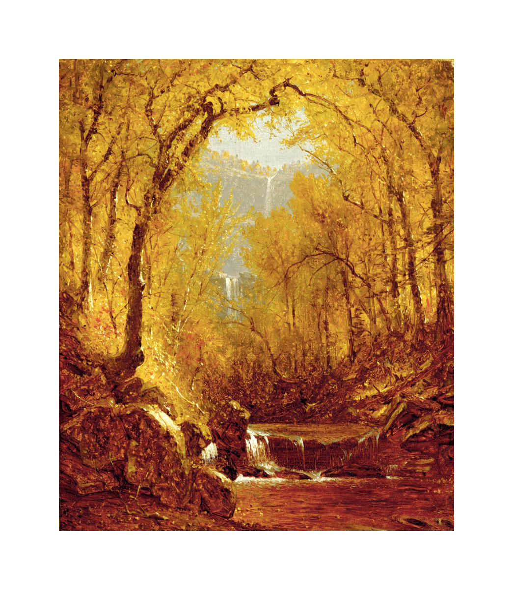 Kaaterskill Falls, 1871 by Sanford Robinson Gifford - Paper Print