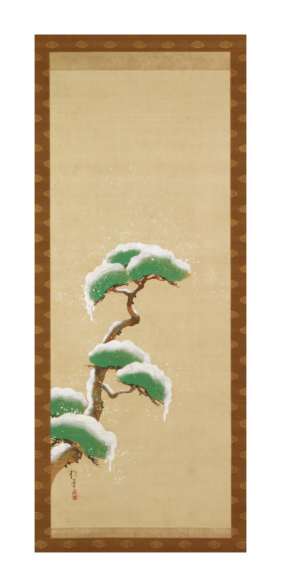 Triptych of the Seasons: Snow Clad Pine, early 19th century by