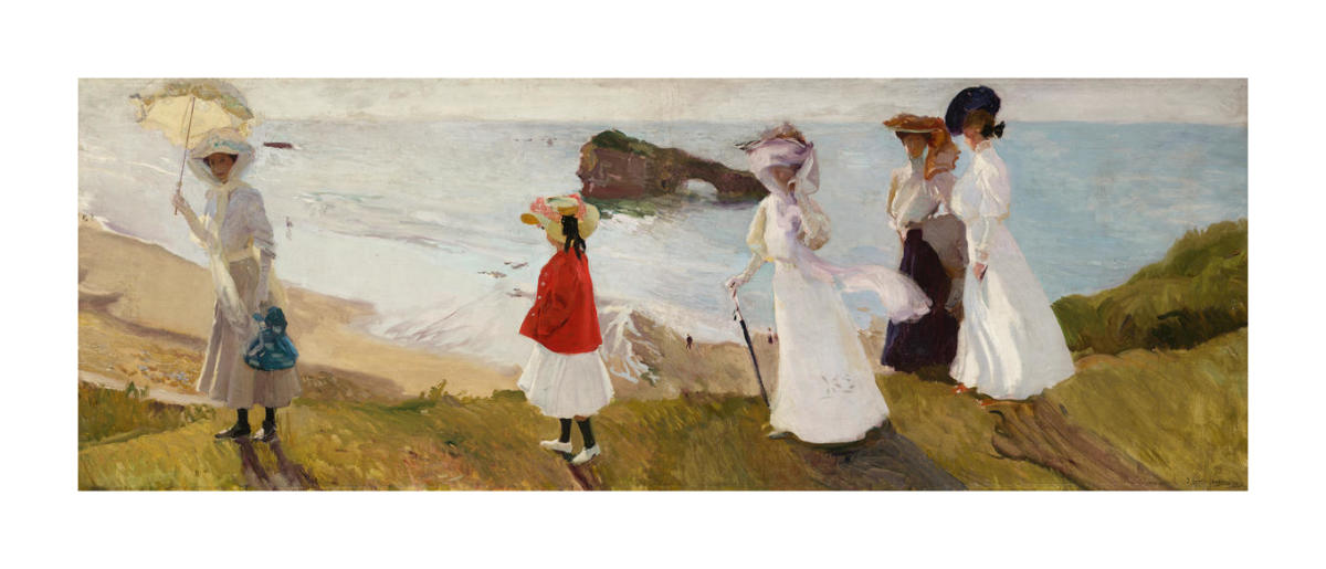 展示品ELBA ALVAREZエルバアルバレスJERICHOシルクスクリーン版画 Lighthouse Walk at Biarritz, 1906 by Joaquin Sorolla y Bastida