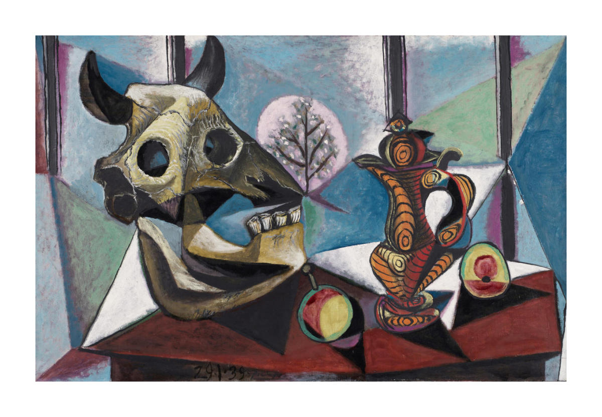 Bull Skull Fruit Pitcher Painting by Pablo Picasso - Fine Art America