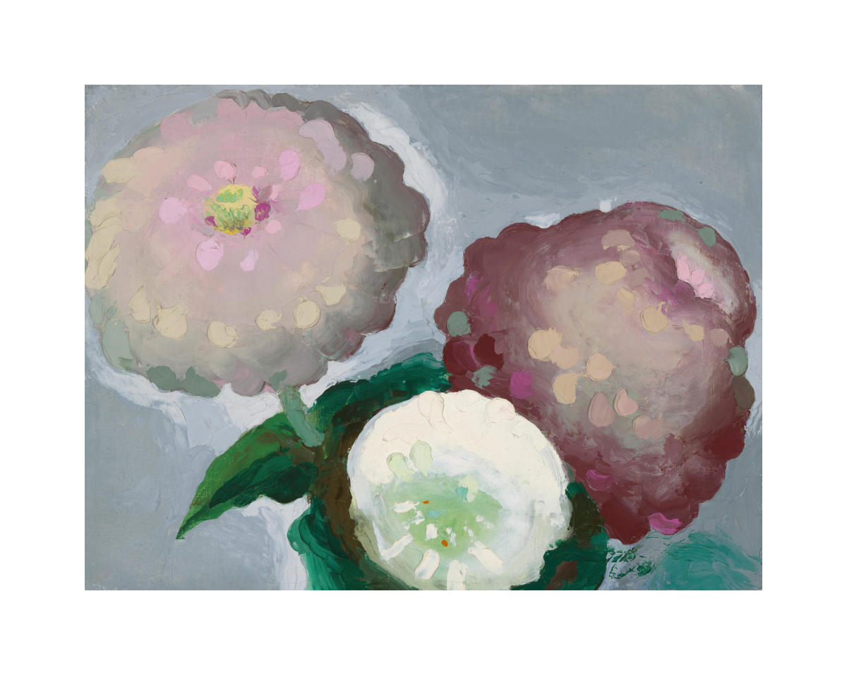 3 Zinnias, 1921 by Georgia O'Keeffe - Paper Print - Georgia O