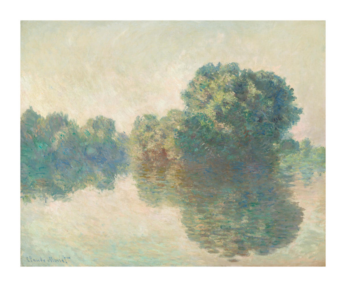 EasySuger Claude Monet Framed hot Canvas Print | The Seine at Giverny, 1897