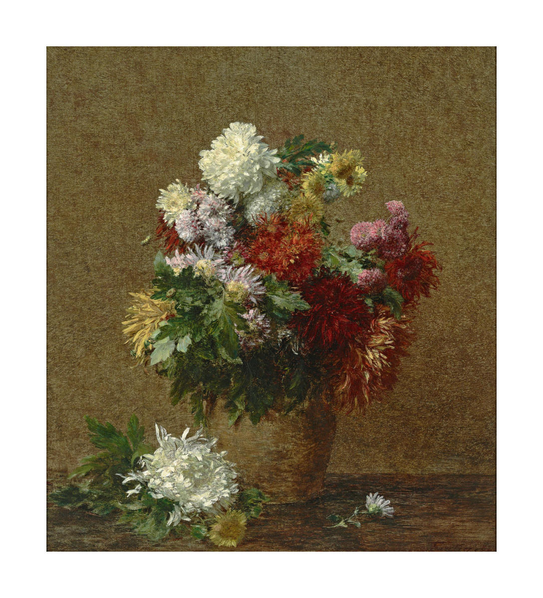 Grand bouquet de chrysanthèmes, 1882 by Henri Fantin-Latour - Paper Print - High Custom Prints