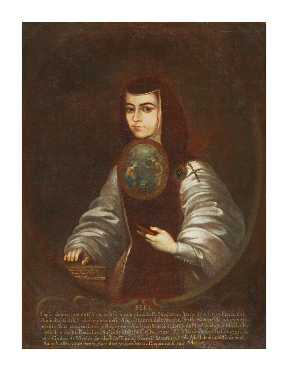 Portrait of Sister Juana In s de la Cruz c. 1720 1770 by Nicol s