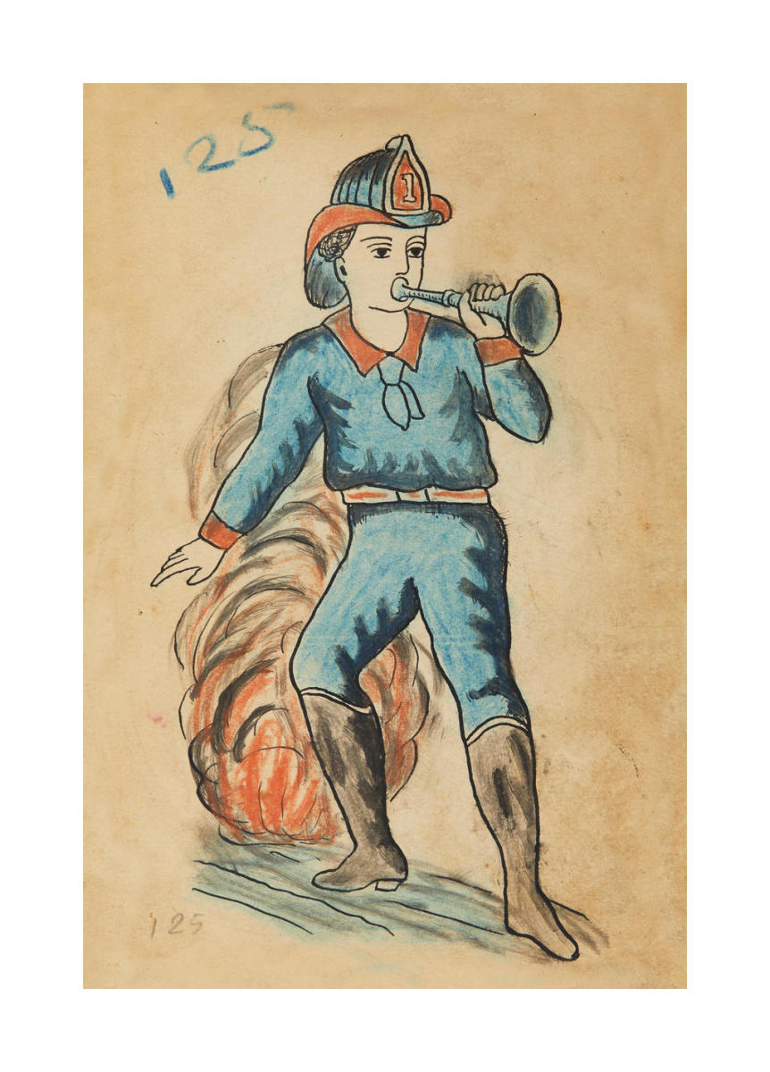 Tattoo flash book (firefighter), about 1890 by Artist in the United States  - Paper Print - PEM Custom Prints - Custom Prints and Framing From the  Peabody Essex Museum