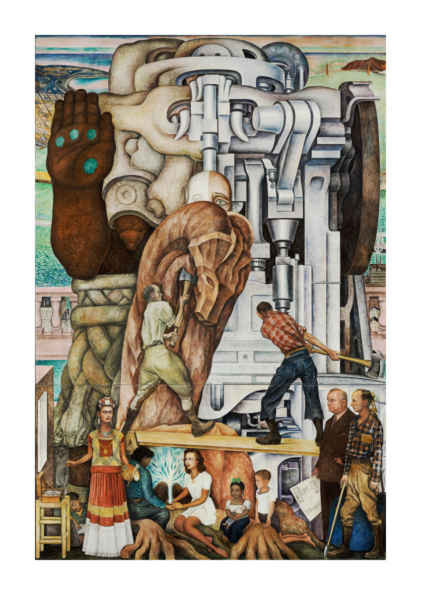 Pan American Unity mural, 1940 (detail: panel 3) by Diego Rivera