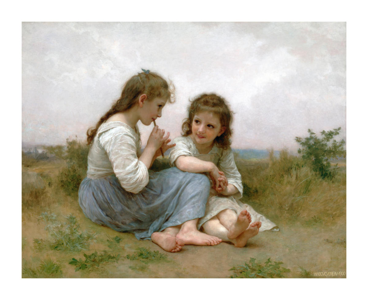 Childhood Idyll, 1900 by William Adolphe Bouguereau - Paper Print