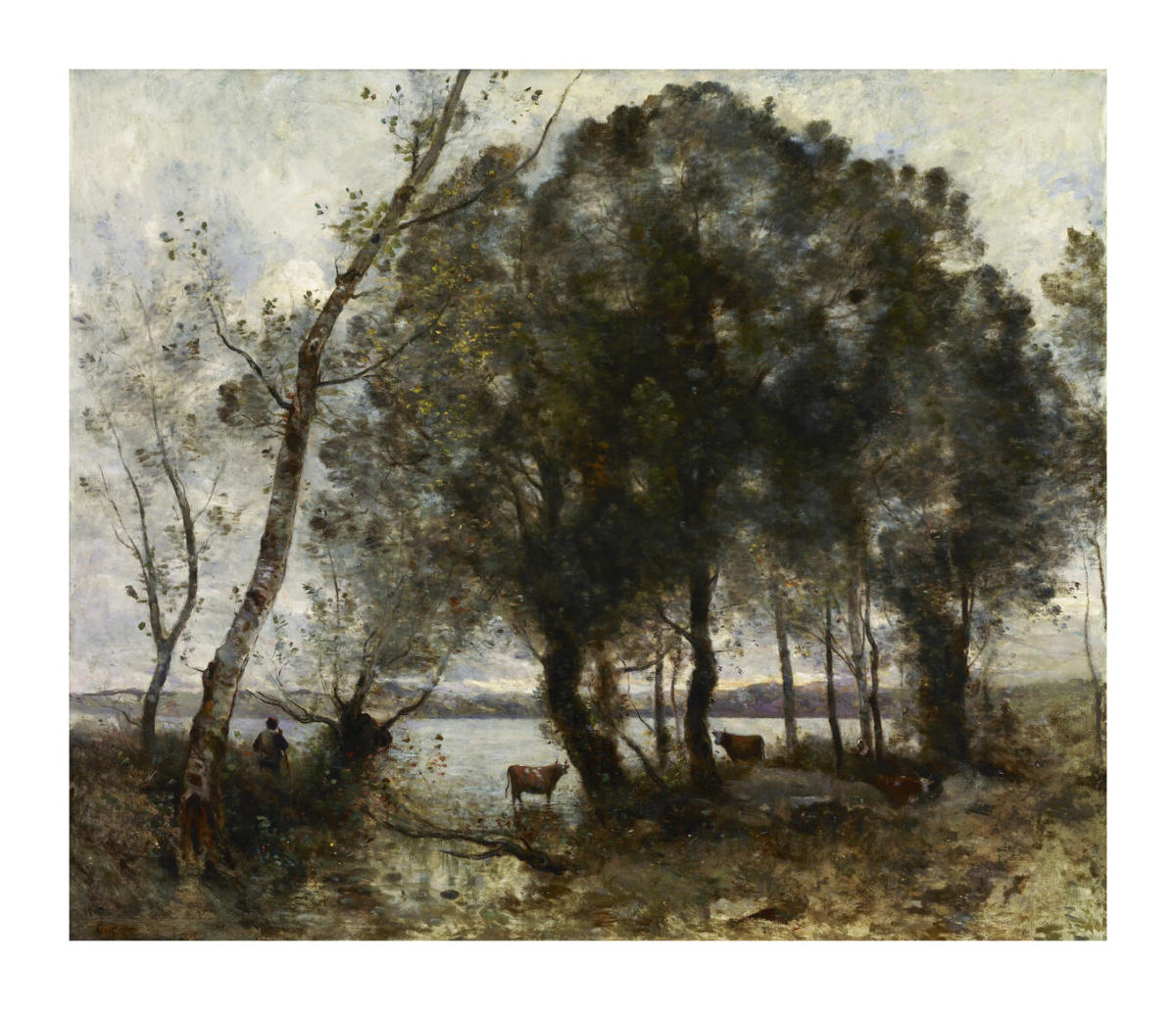 The Lake, 1861 by Jean-Baptiste-Camille Corot - Paper Print