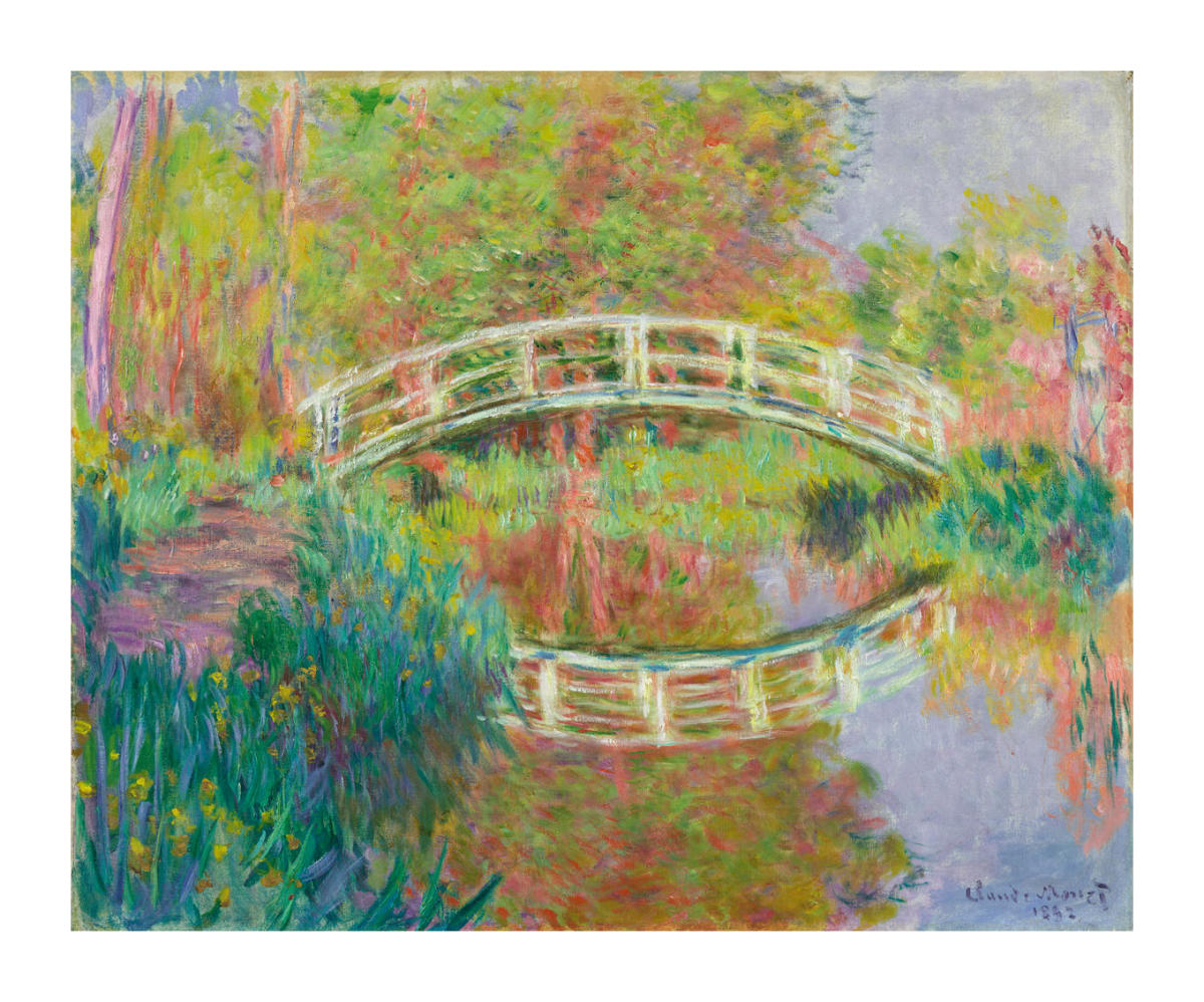 Japanese Footbridge, Giverny, 1895 by Claude Monet - Paper Print