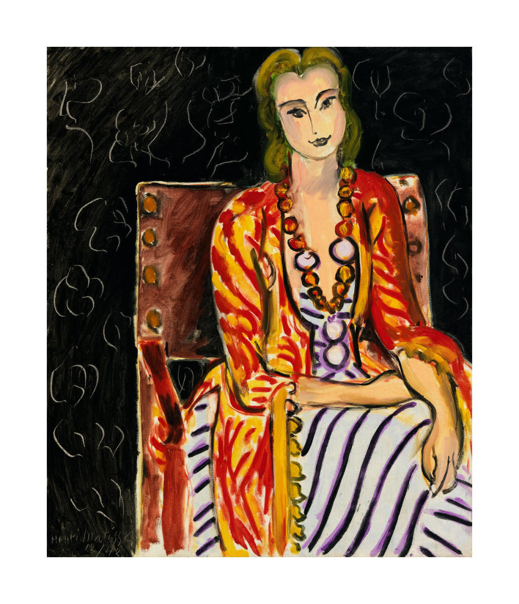 Woman Seated before a Black Background, 1942 by Henri Matisse