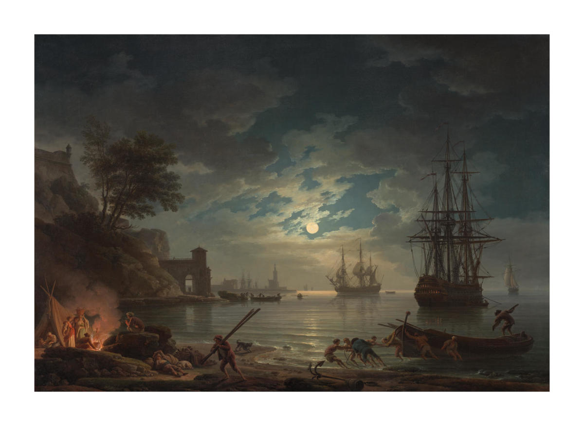 Moonlight, 1772 by Claude-Joseph Vernet - Paper Print - Custom