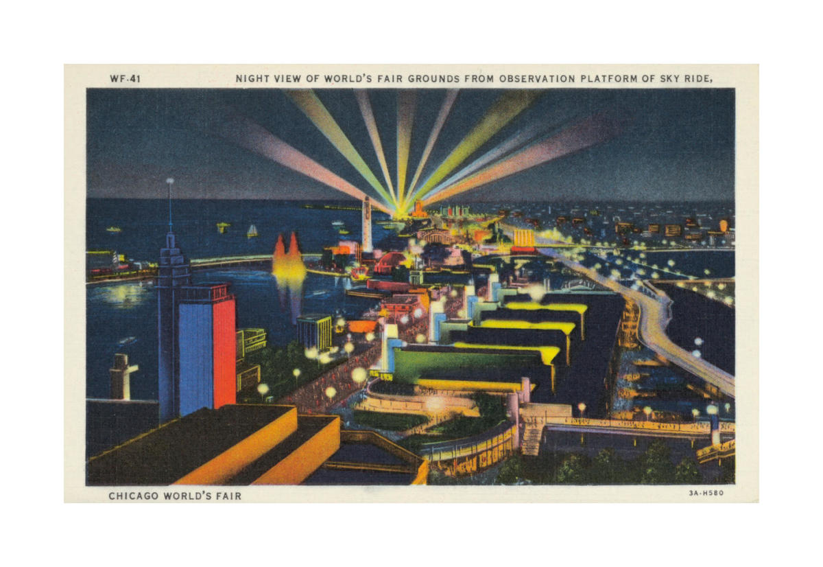 Night View of World's Fair Grounds from Observation Platform Night View of World's Fair Grounds from Observation Platform