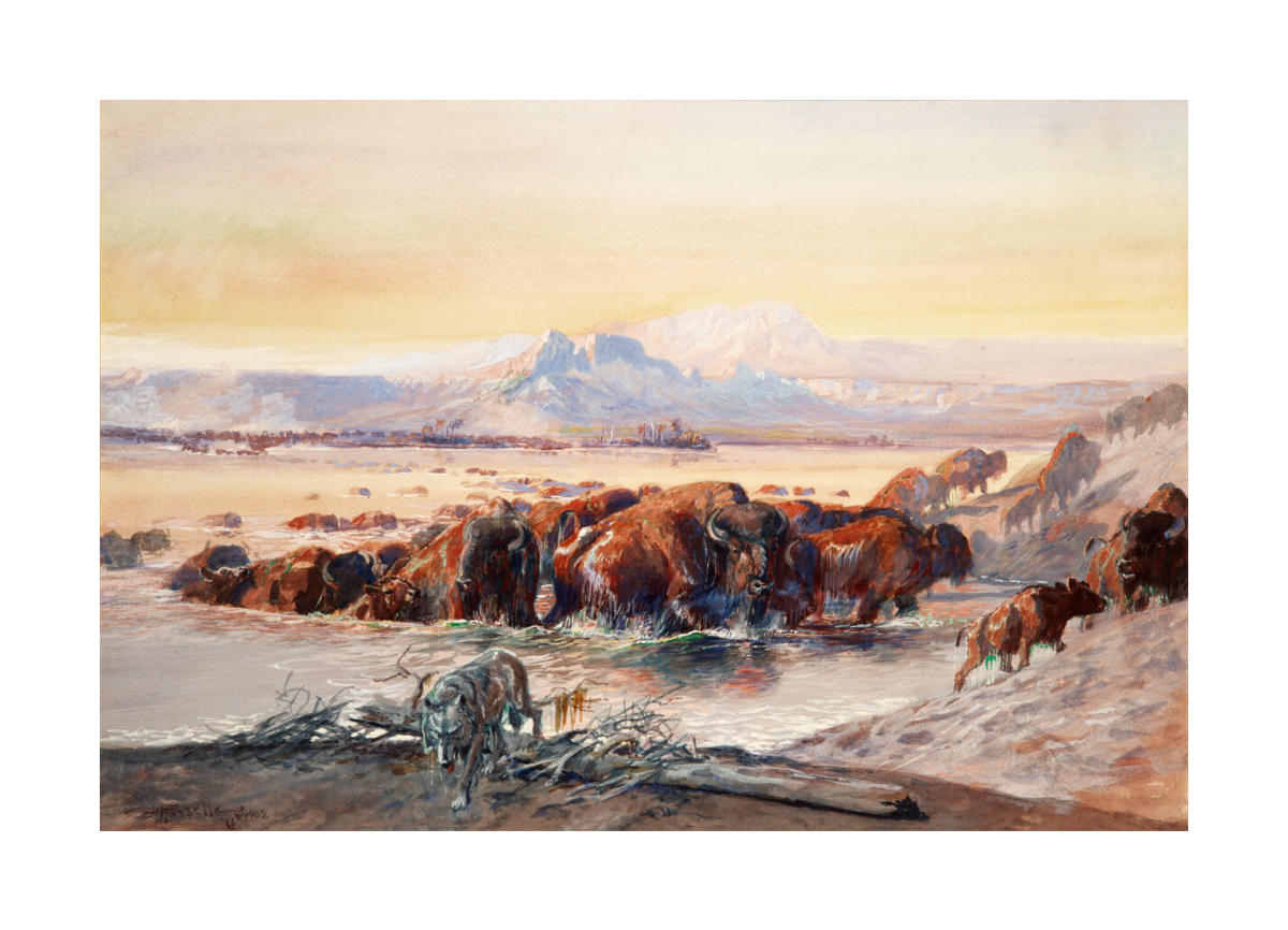 Upper Missouri in 1840, 1902 by Charles M. Russell - Archival