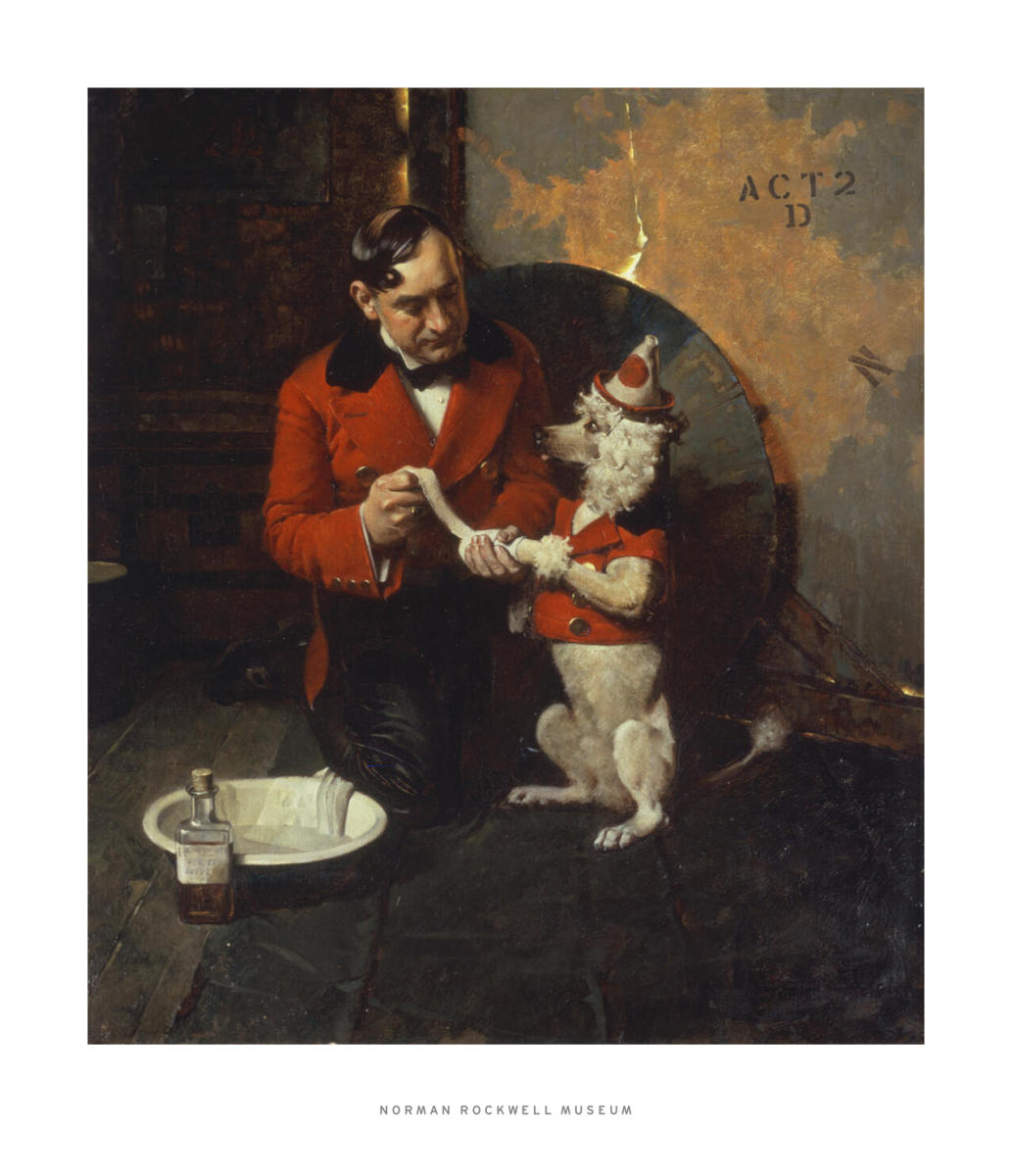 While the Audience Waits, 1922 by Norman Rockwell - Paper Print
