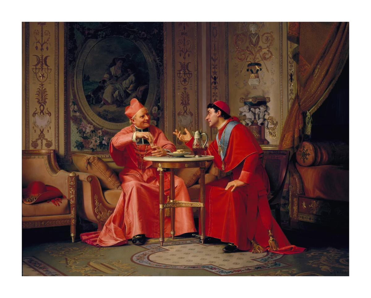 The Cardinals' Friendly Chat, circa 1880 by Jehan Georges Vibert